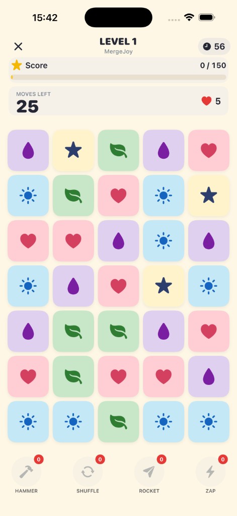 MergeJoy 5 by 7 pastel tile board